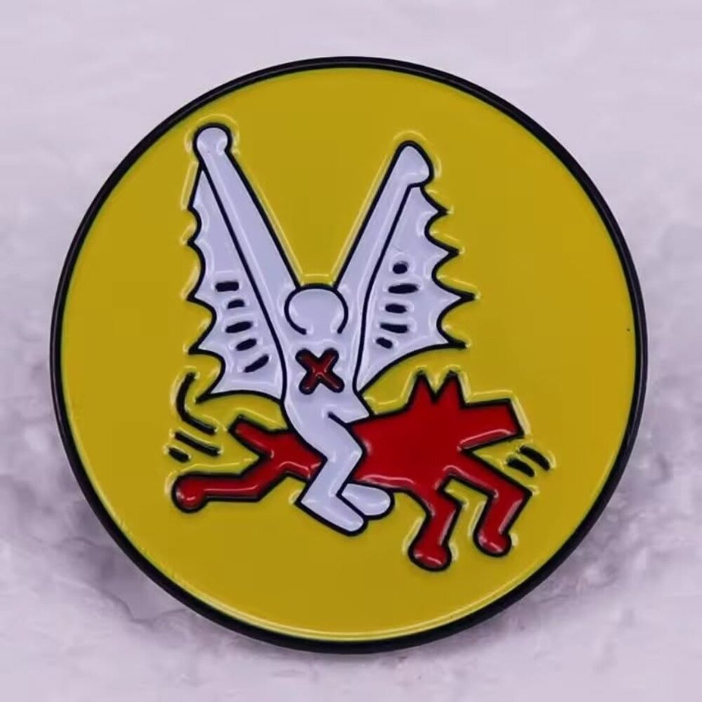 Keith Haring Enamel Lapel Pin.